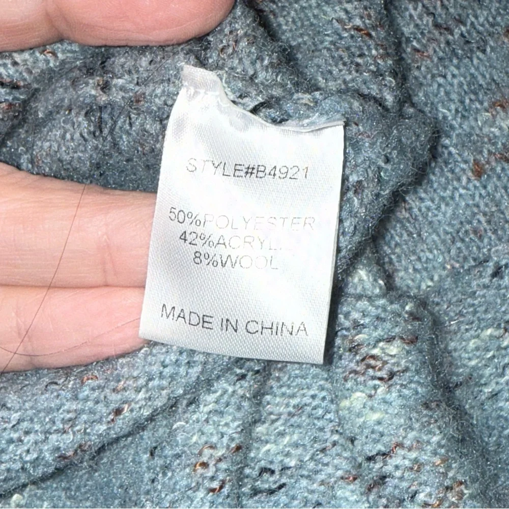 Jodifl Blue Speckled Knit Sweater S Cozy Lightweight Long Sleeve Pullover - Picture 6 of 8